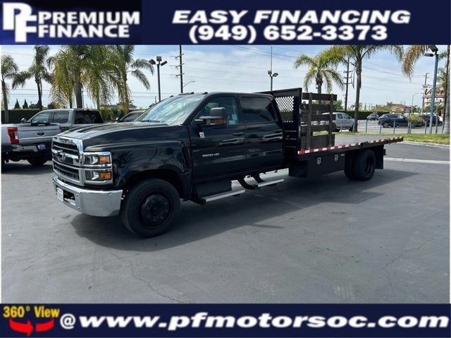 2021 Chevrolet Silverado MD 5500 CREW CAB DIESEL FLAT BED 16" LONG BACK UP CAM
